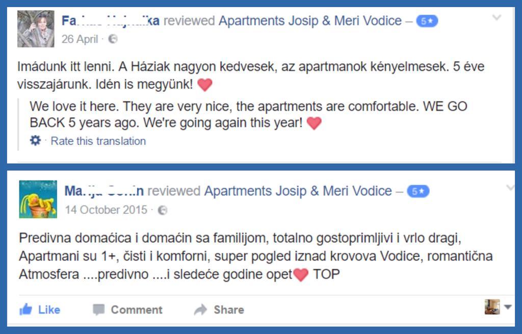 Apartments Meri Водице Экстерьер фото
